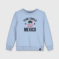 Свитшот хлопковый детский Team Canelo, цвет: мягкое небо