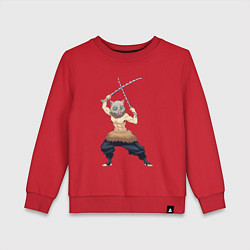 Свитшот хлопковый детский KIMETSU NO YAIBA, цвет: красный