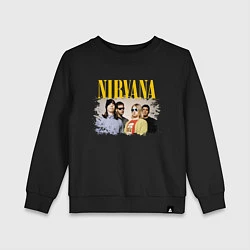 Свитшот хлопковый детский NIRVANA, цвет: черный