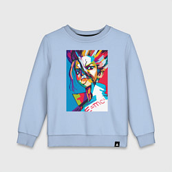 Свитшот хлопковый детский EMC2 Аниме Доктор Стоун, цвет: мягкое небо