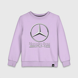 Свитшот хлопковый детский MERCEDES-BENZ AMG, цвет: лаванда
