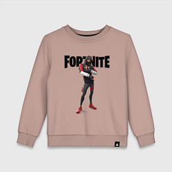 Свитшот хлопковый детский FORTNITE IKONIK, цвет: пыльно-розовый