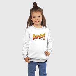 Свитшот хлопковый детский Rowdy, цвет: белый — фото 2