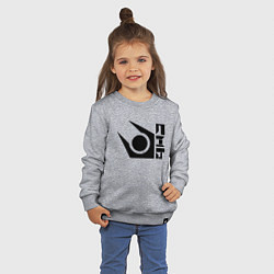 Свитшот хлопковый детский Half life combine logo, цвет: меланж — фото 2