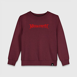 Свитшот хлопковый детский Megadeth, цвет: меланж-бордовый