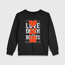 Свитшот хлопковый детский LOVE DEATH ROBOTS LDR, цвет: черный