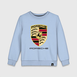 Свитшот хлопковый детский PORSCHE, цвет: мягкое небо