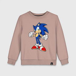 Свитшот хлопковый детский Sonic, цвет: пыльно-розовый