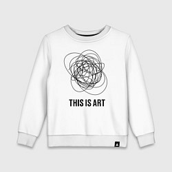 Свитшот хлопковый детский This is art, цвет: белый
