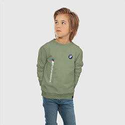 Свитшот хлопковый детский BMW M PERFORMANCE 2020, цвет: авокадо — фото 2