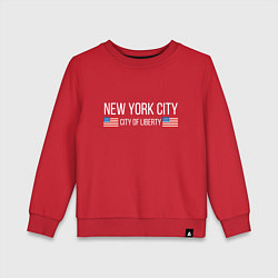 Свитшот хлопковый детский NEW YORK, цвет: красный