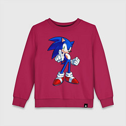 Свитшот хлопковый детский SONIC, цвет: маджента
