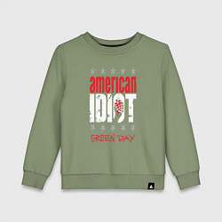 Свитшот хлопковый детский Green Day, цвет: авокадо