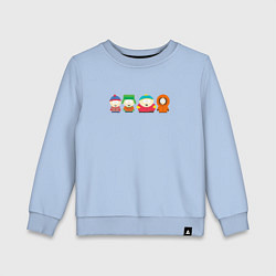 Свитшот хлопковый детский South Park Саус Парк, цвет: мягкое небо