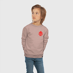 Свитшот хлопковый детский OVERLORD, цвет: пыльно-розовый — фото 2