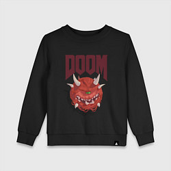 Свитшот хлопковый детский DOOM, цвет: черный