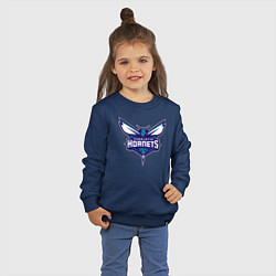 Свитшот хлопковый детский Charlotte Hornets 1, цвет: тёмно-синий — фото 2