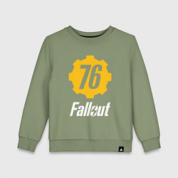 Свитшот хлопковый детский FALLOUT76, цвет: авокадо