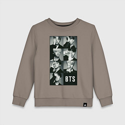 Свитшот хлопковый детский BTS, цвет: утренний латте