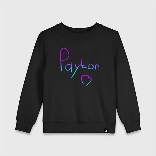 Детский свитшот PAYTON LOVE / Черный – фото 1