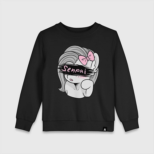 Детский свитшот Senpai / Черный – фото 1