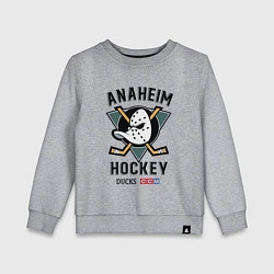 Свитшот хлопковый детский ANAHEIM DUCKS, цвет: меланж