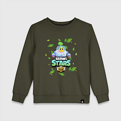 Свитшот хлопковый детский Sprout Brawl Stars, цвет: хаки