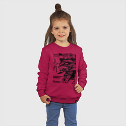 Свитшот хлопковый детский Ева Евангелион, цвет: маджента — фото 2