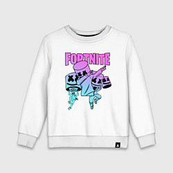 Свитшот хлопковый детский FORTNITE x MARSHMELLO, цвет: белый