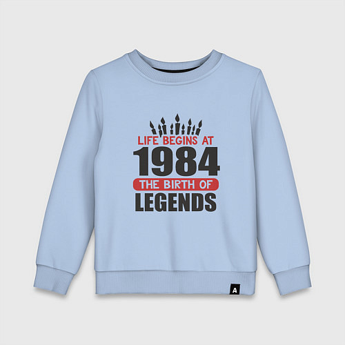 Детский свитшот 1984 - рождение легенды / Мягкое небо – фото 1