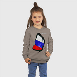 Свитшот хлопковый детский Россия, цвет: утренний латте — фото 2