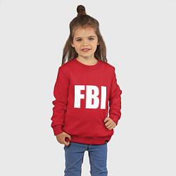 Свитшот хлопковый детский FBI, цвет: красный — фото 2