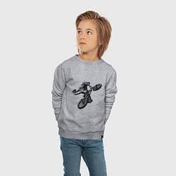Свитшот хлопковый детский Велоспорт Z, цвет: меланж — фото 2