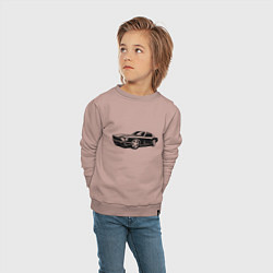 Свитшот хлопковый детский Ford Mustang Z, цвет: пыльно-розовый — фото 2