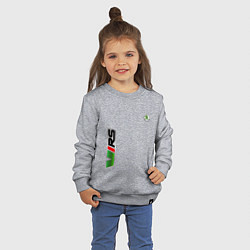 Свитшот хлопковый детский Skoda RS Z, цвет: меланж — фото 2