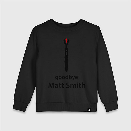 Детский свитшот Goodbye, Matt Smith / Черный – фото 1