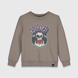 Свитшот хлопковый детский Орксий Waaagh, цвет: утренний латте