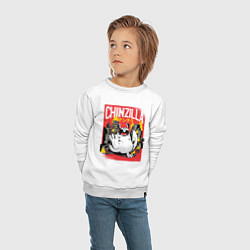 Свитшот хлопковый детский Шинзилла Атакует, цвет: белый — фото 2