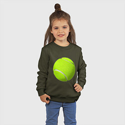 Свитшот хлопковый детский Теннис, цвет: хаки — фото 2
