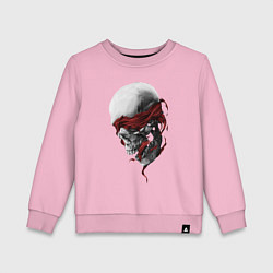 Свитшот хлопковый детский Череп Skull, цвет: светло-розовый