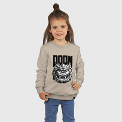 Свитшот хлопковый детский КАКОДЕМОН DOOM Z, цвет: миндальный — фото 2