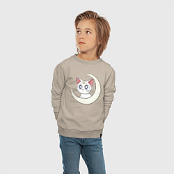 Свитшот хлопковый детский Artemis, цвет: миндальный — фото 2