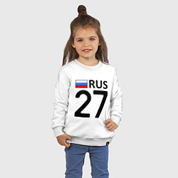 Свитшот хлопковый детский RUS 27, цвет: белый — фото 2