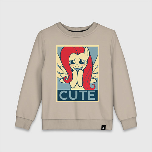 Детский свитшот Fluttershy cute / Миндальный – фото 1