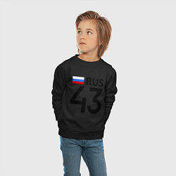 Свитшот хлопковый детский RUS 43, цвет: черный — фото 2