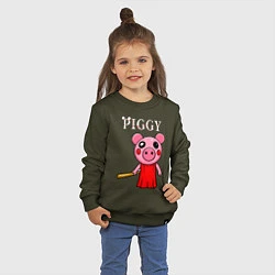 Свитшот хлопковый детский ROBLOX PIGGY, цвет: хаки — фото 2
