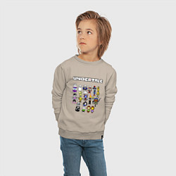 Свитшот хлопковый детский UNDERTALE, цвет: миндальный — фото 2