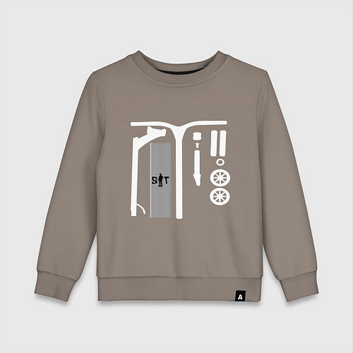 Детский свитшот Самокат фристайл Кастом / Утренний латте – фото 1