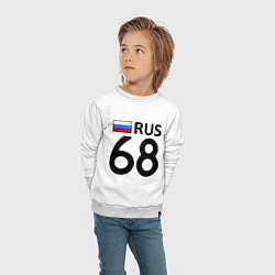 Свитшот хлопковый детский RUS 68, цвет: белый — фото 2