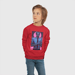 Свитшот хлопковый детский Mr Robot, цвет: красный — фото 2